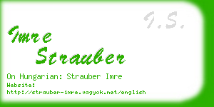 imre strauber business card